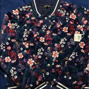 Juicy couture black label bomber floral print